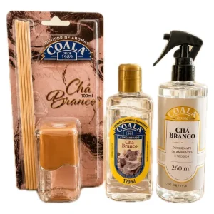 Kit Aromatizante Coala Chá Branco (Difusor + Concentrado + Spray)