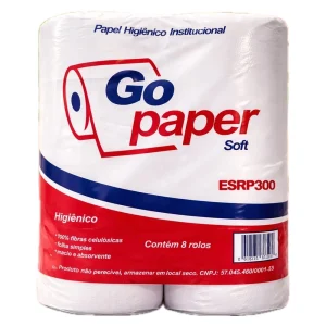 Papel Higiênico Institucional Go Paper Soft — Fardo com 8 Rolos