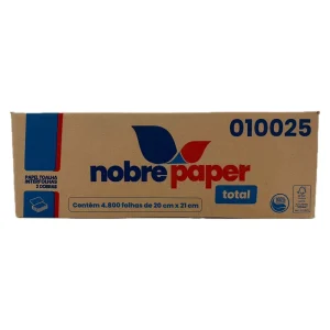 Papel Toalha Interfolhas Nobre Paper Total 2 Dobras — Caixa com 4.800 folhas