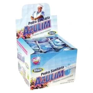 Pedra Sanitária Azulim — Display 48 sachês de 25g
